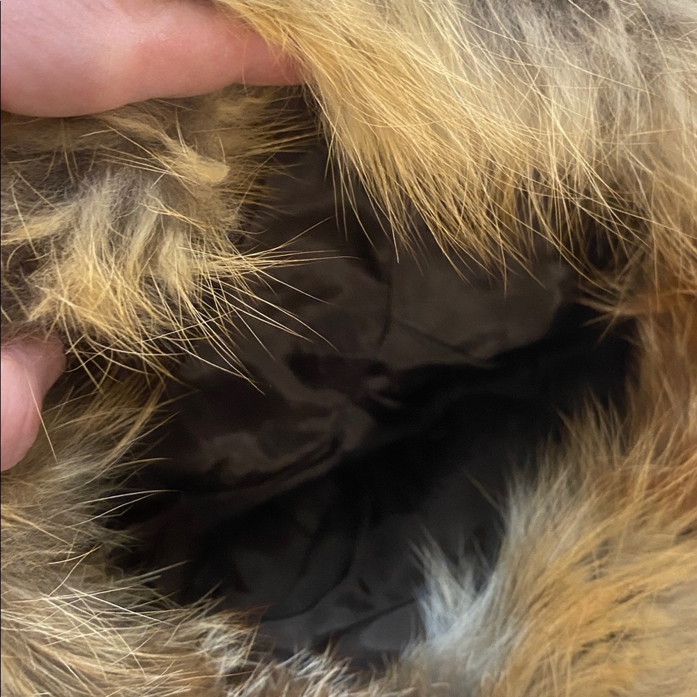 Vintage Brown Fur Hat Genuine Fur Winter Cold Weather Size 52” - Picture 9 of 14